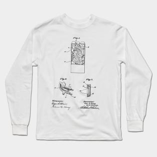 Coin Chute Vintage Patent Hand Drawing Long Sleeve T-Shirt
